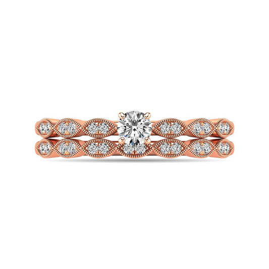 Diamond 1/3 Ct.tw Bridal Ring in 10K Rose Gold