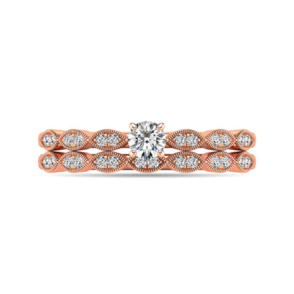 Diamond 1/3 Ct.tw Bridal Ring in 10K Rose Gold