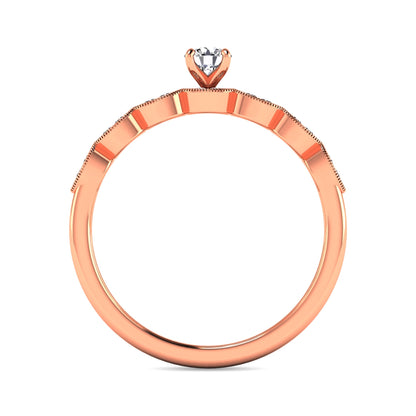 Diamond 1/3 Ct.tw Bridal Ring in 10K Rose Gold