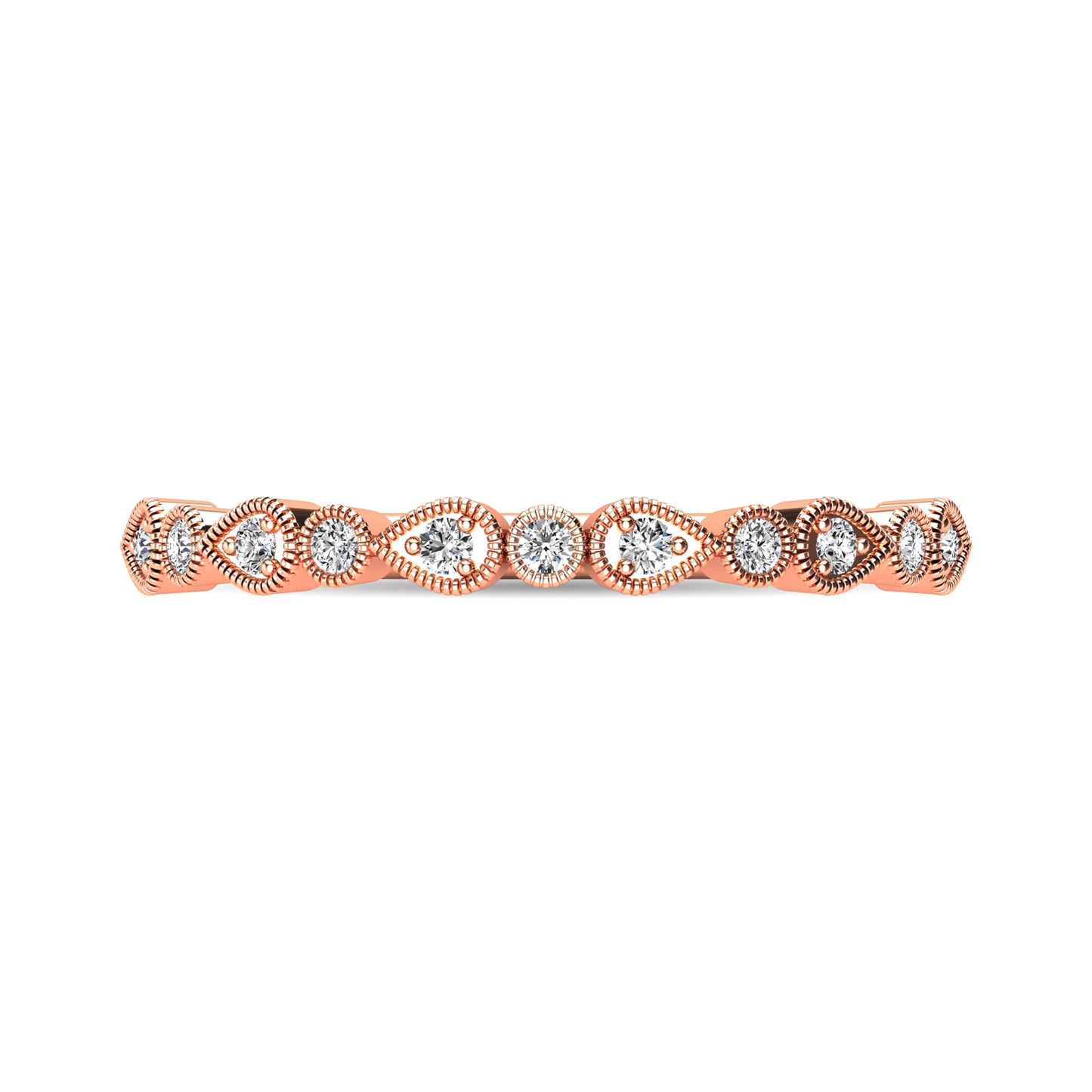 Diamond 1/10 Ct.tw Stackable Ring in 10K Rose Gold