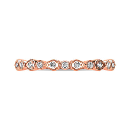 Diamond 1/10 Ct.tw Stackable Ring in 10K Rose Gold