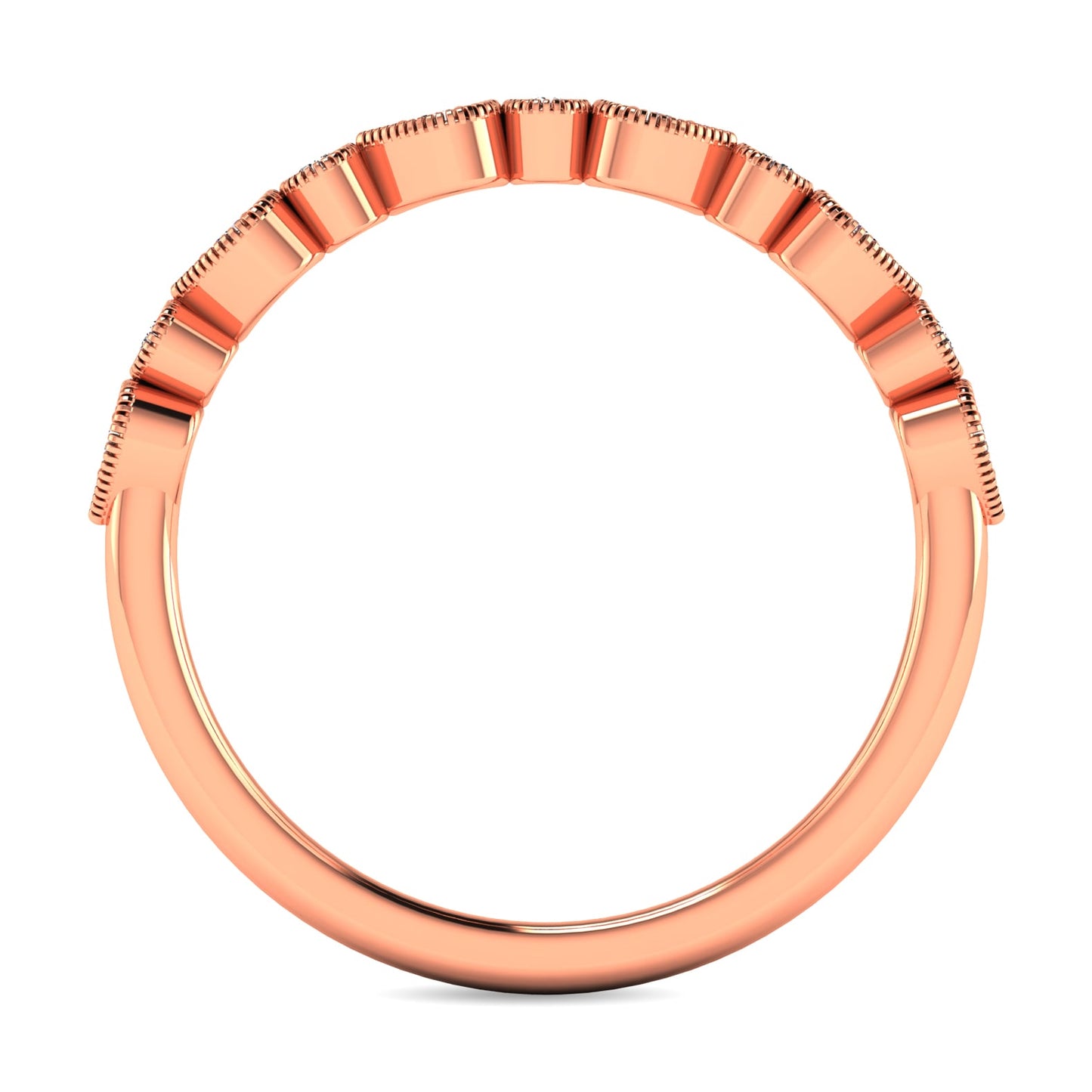 Diamond 1/10 Ct.tw Stackable Ring in 10K Rose Gold