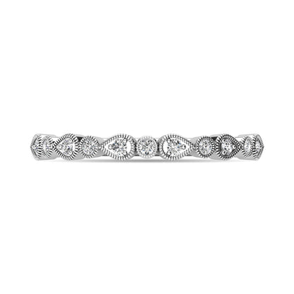 Diamond 1/10 Ct.tw Stackable Ring in 10K White Gold