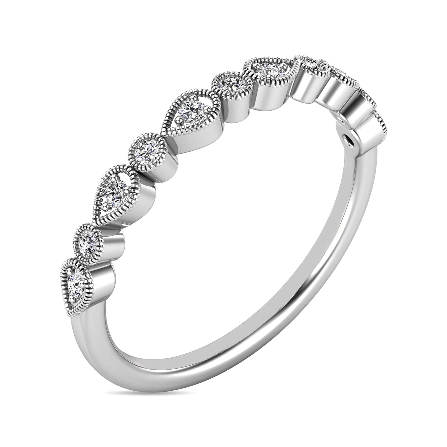 Diamond 1/10 Ct.tw Stackable Ring in 10K White Gold