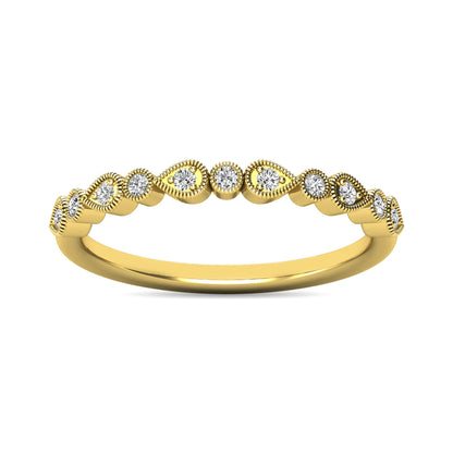 Diamond 1/10 Ct.tw Stackable Ring in 10K Yellow Gold