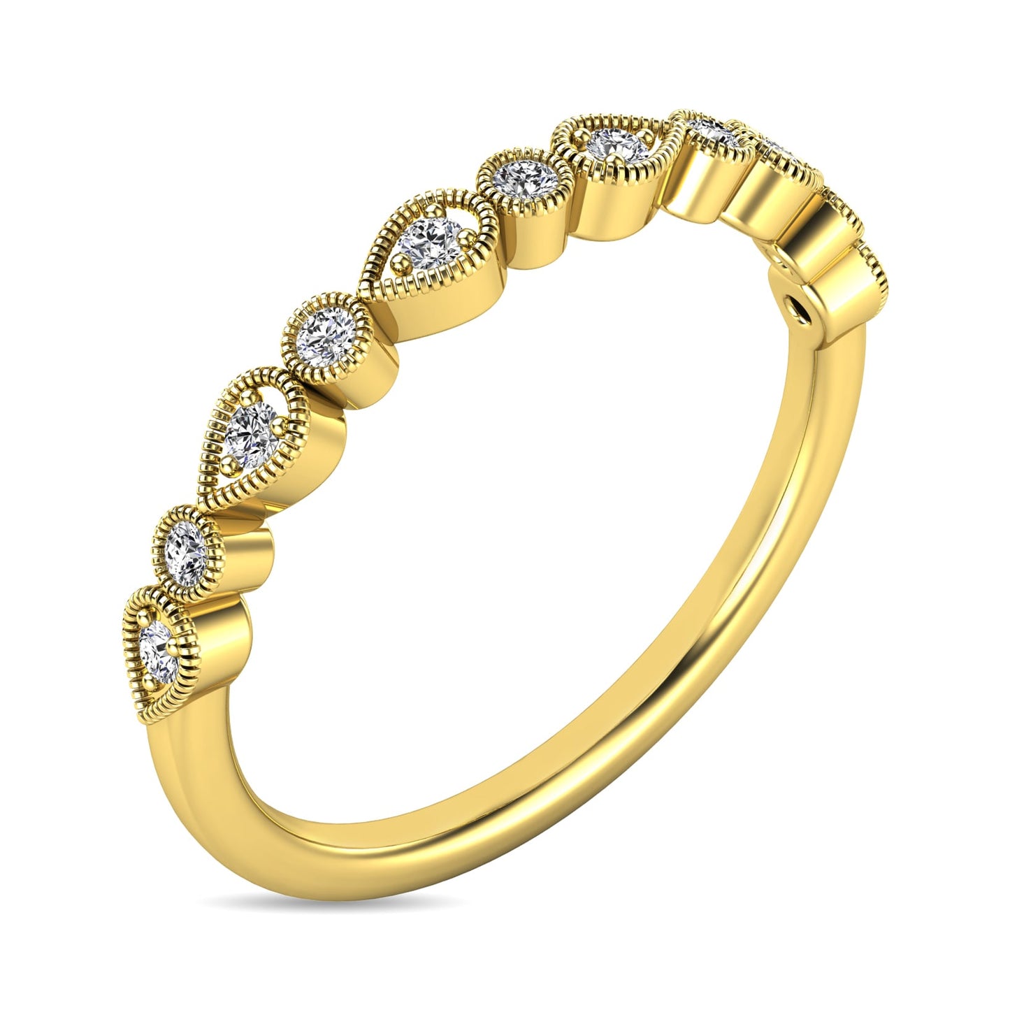 Diamond 1/10 Ct.tw Stackable Ring in 10K Yellow Gold