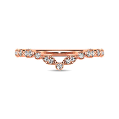 Diamond 1/10 Ct.tw Anniversary Band in 10K Rose Gold
