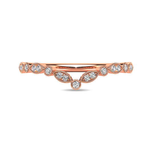 Diamond 1/10 Ct.tw Anniversary Band in 10K Rose Gold