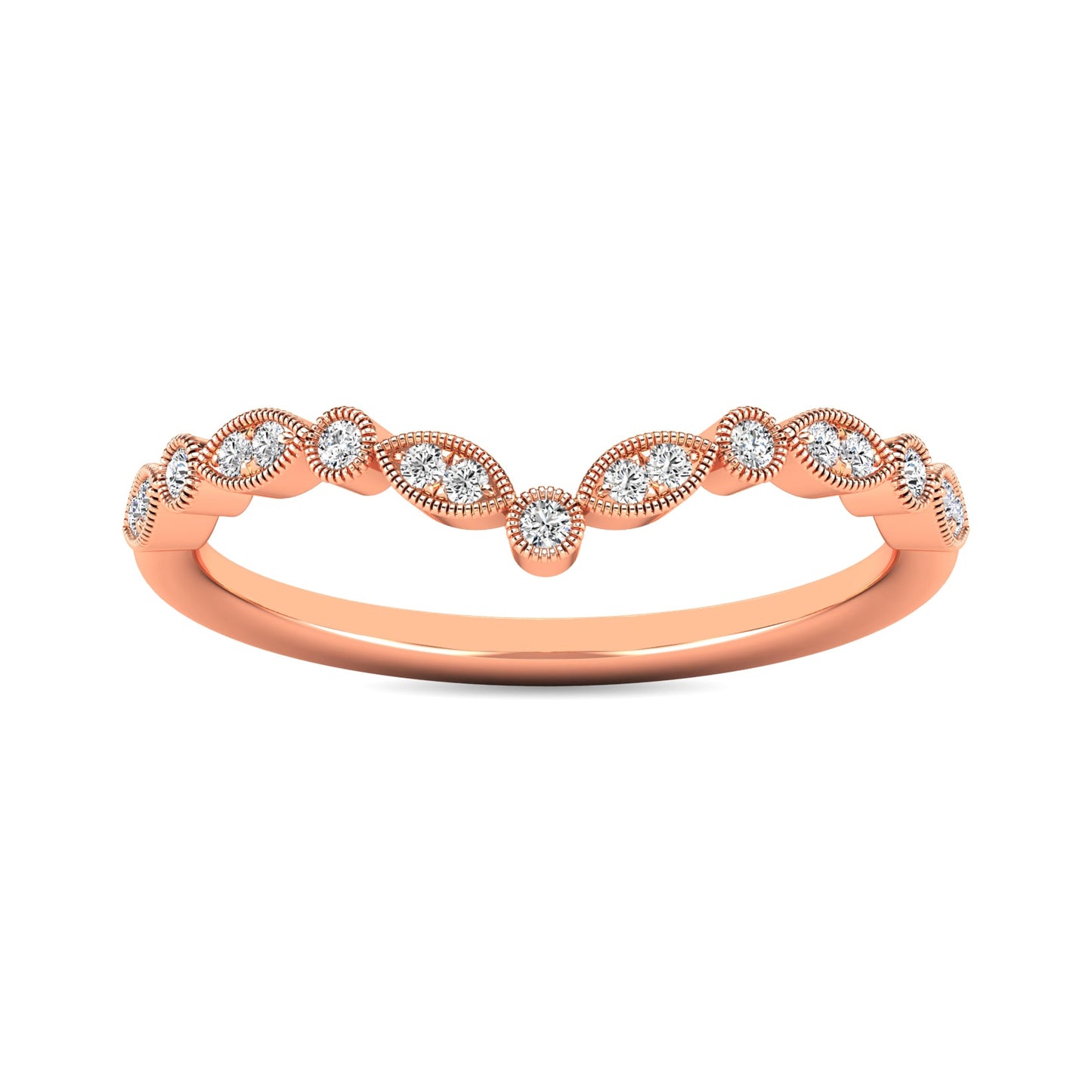 Diamond 1/10 Ct.tw Anniversary Band in 10K Rose Gold