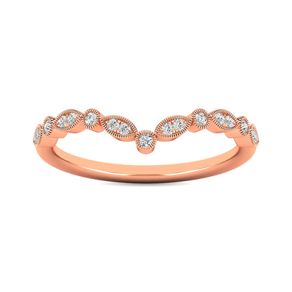 Diamond 1/10 Ct.tw Anniversary Band in 10K Rose Gold