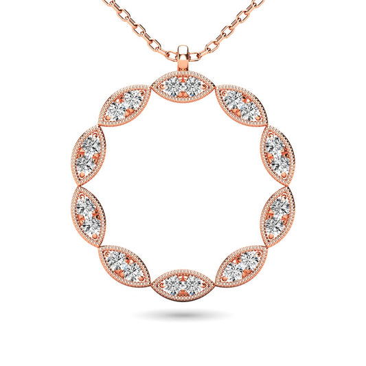 Diamond 1/10 Ct.tw Fashion Pendant in 10K Rose Gold