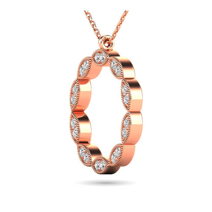 Diamond 1/10 Ct.tw Fashion Pendant in 10K Rose Gold