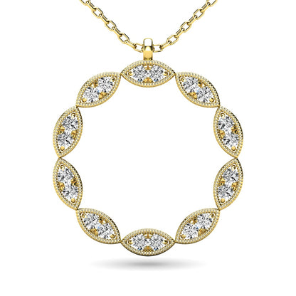 Diamond 1/10 Ct.tw Fashion Pendant in 10K Yellow Gold