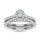 Diamond 3/4 Ct.Tw. Oval Cut Bridal Ring in 14K White Gold