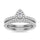 Diamond 3/4 Ct.Tw. Pear Cut Bridal Ring in 14K White Gold