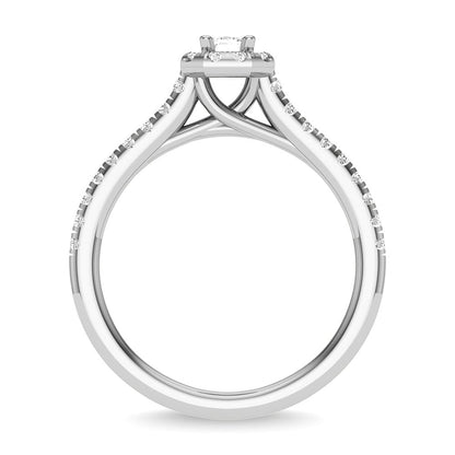Diamond 3/4 Ct.Tw. Round Cut Bridal Ring in 14K White Gold