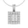 Diamond 1/2 Ct.Tw. Round and Princess Fashion Pendant in 14K White Gold