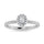 Diamond 3/4 Ct.Tw. Oval Cut Engagement Ring in 14K White Gold