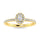 Diamond 3/4 Ct.Tw. Oval Cut Engagement Ring in 14K Yellow Gold