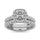 Diamond 2 Ct.tw Cushion Halo Bridal Ring in 14K White Gold