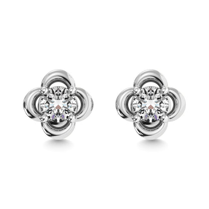 Diamond 1/3 Ct.tw Solitaire Stud Earrings in 14K White Gold