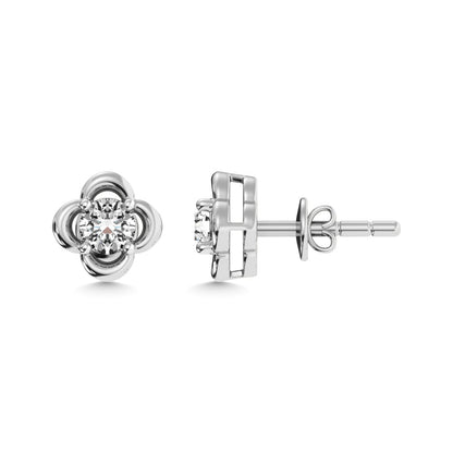 Diamond 1/3 Ct.tw Solitaire Stud Earrings in 14K White Gold
