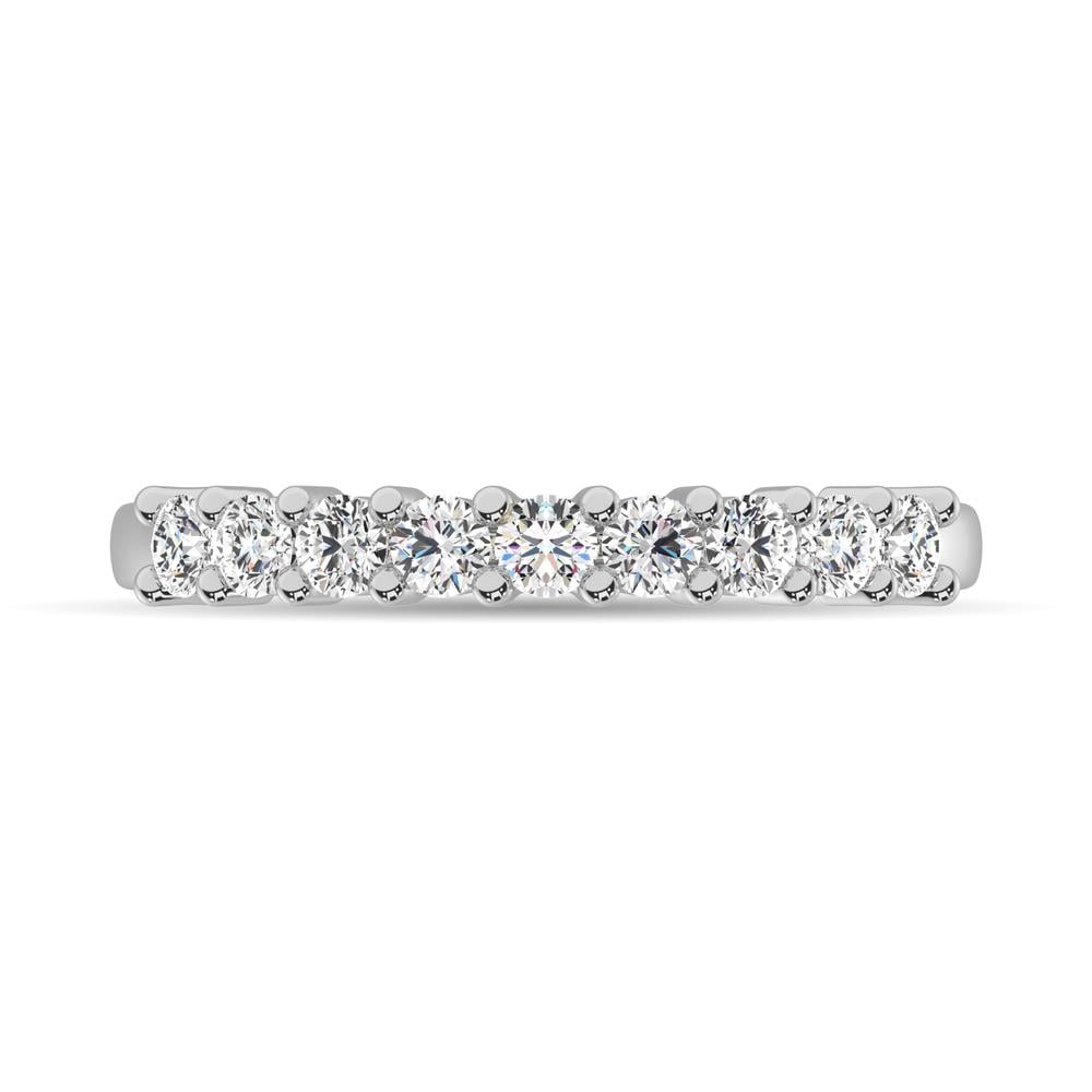 Diamond 1 Ct.tw Round Cut One Row Ring in 14K White Gold