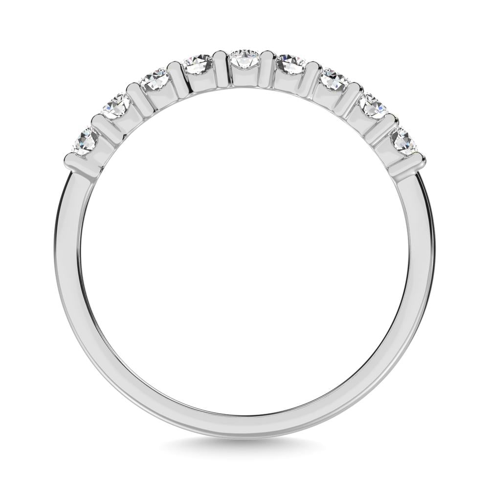 Diamond 1 Ct.tw Round Cut One Row Ring in 14K White Gold