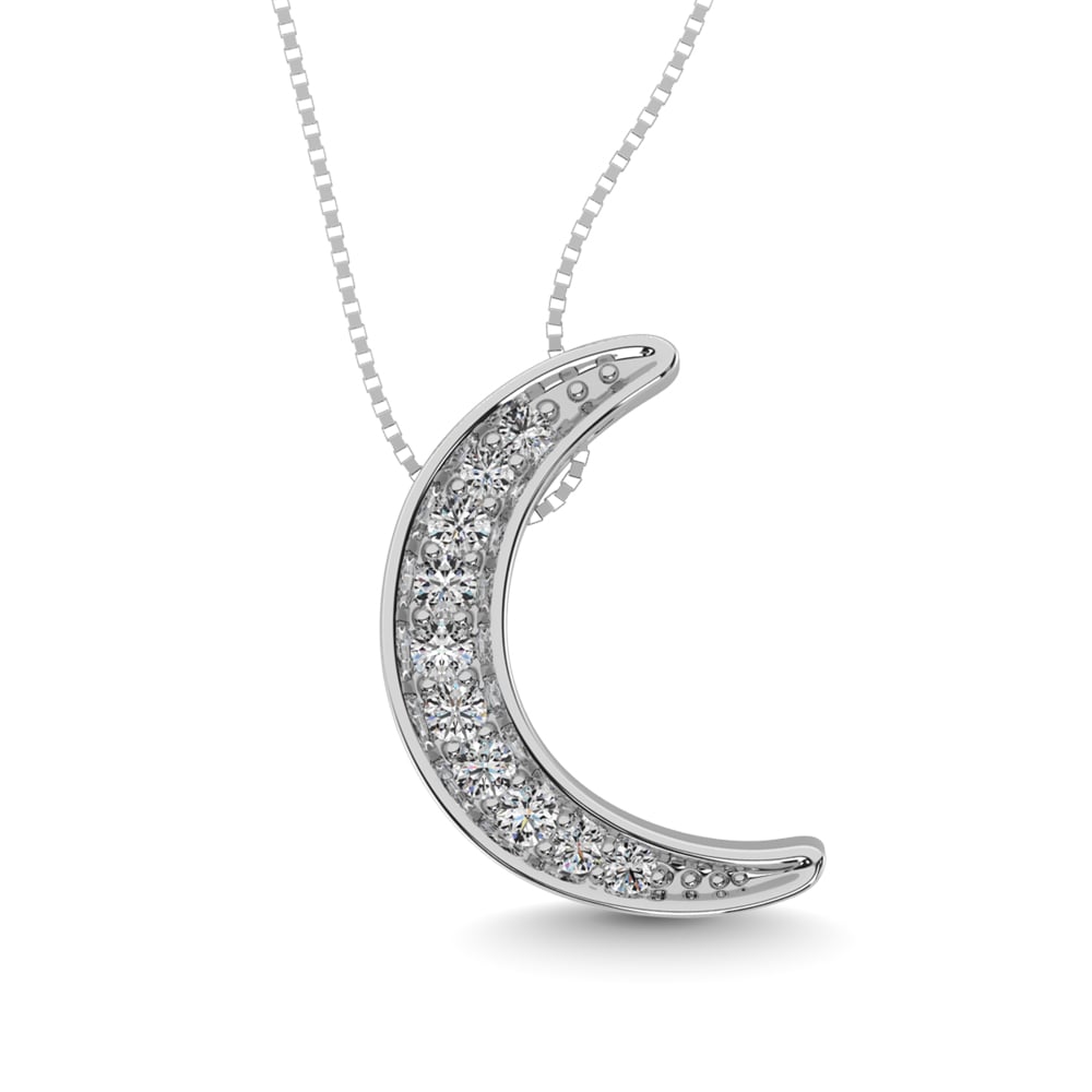 Diamond 1/10 Ct.tw Fashion Pendant in Sterling Silver