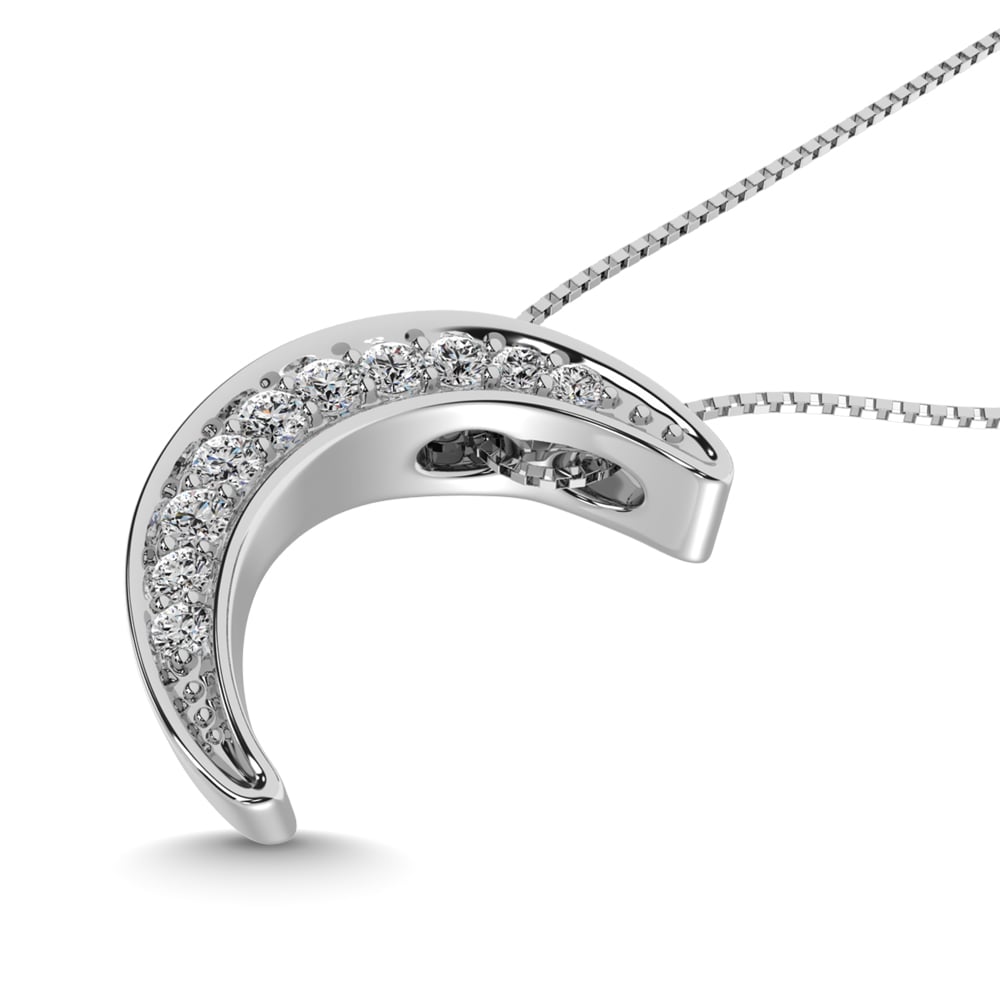 Diamond 1/10 Ct.tw Fashion Pendant in Sterling Silver