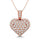 Diamond 1 Ct.tw Heart Pendant in 10K Pink Gold
