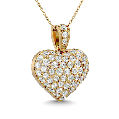 Diamond 1 1/2 Ct.tw Heart Pendant in 10K Yellow Gold