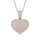 Diamond 1 1/2 Ct.tw Heart Pendant in 10K Pink Gold With White Gold Touch