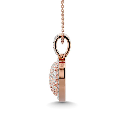 Diamond 1 Ct.tw Heart Pendant in 10K Pink Gold With White Gold Touch