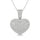 Diamond 1 Ct.tw Heart Pendant in 10K White Gold