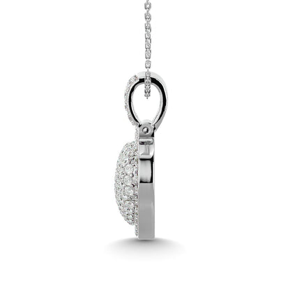 Diamond 1 Ct.tw Heart Pendant in 10K White Gold