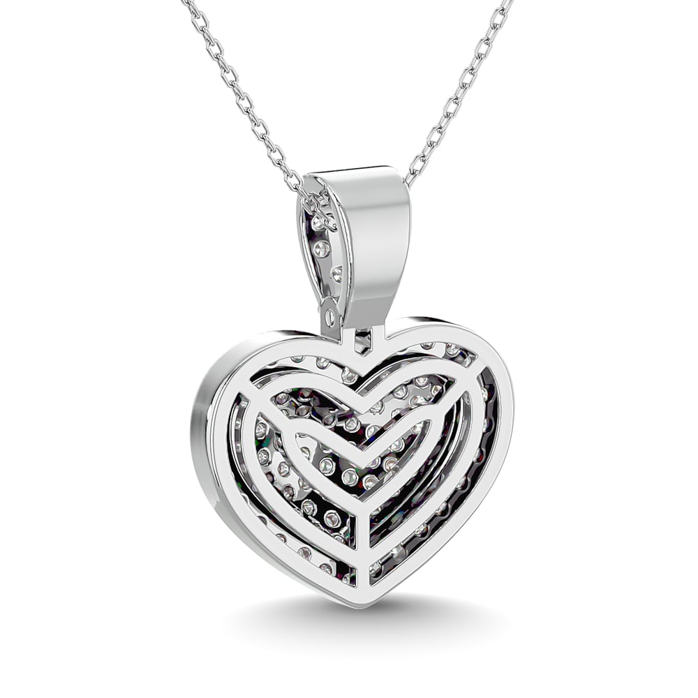 Diamond 1 Ct.tw Heart Pendant in 10K White Gold