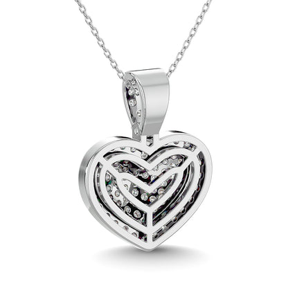 Diamond 1 Ct.tw Heart Pendant in 10K White Gold