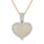 Diamond 1 1/2 Ct.tw Heart Pendant in 10K Yellow Gold With White Gold Touch