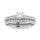 Diamond 3/4 Ct.Tw. Princess Shape Bridal Ring in 14K White Gold