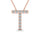 Diamond 1/10 Ct.Tw. Letter T Pendant in 14K Rose Gold
