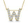 Diamond 1/6 Ct.Tw. Letter W Pendant in 14K Yellow Gold