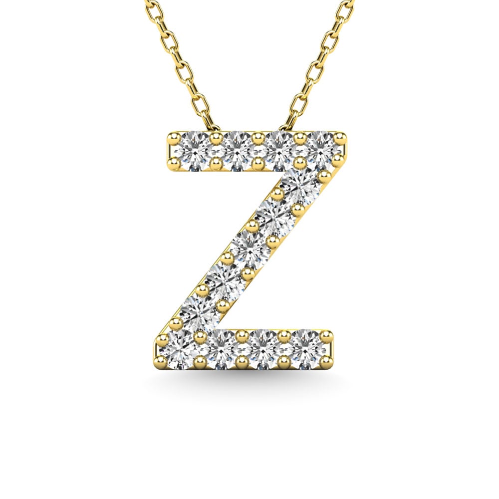 Diamond 1/8 Ct.Tw. Letter Z Pendant in 14K Yellow Gold