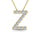 Diamond 1/8 Ct.Tw. Letter Z Pendant in 14K Yellow Gold