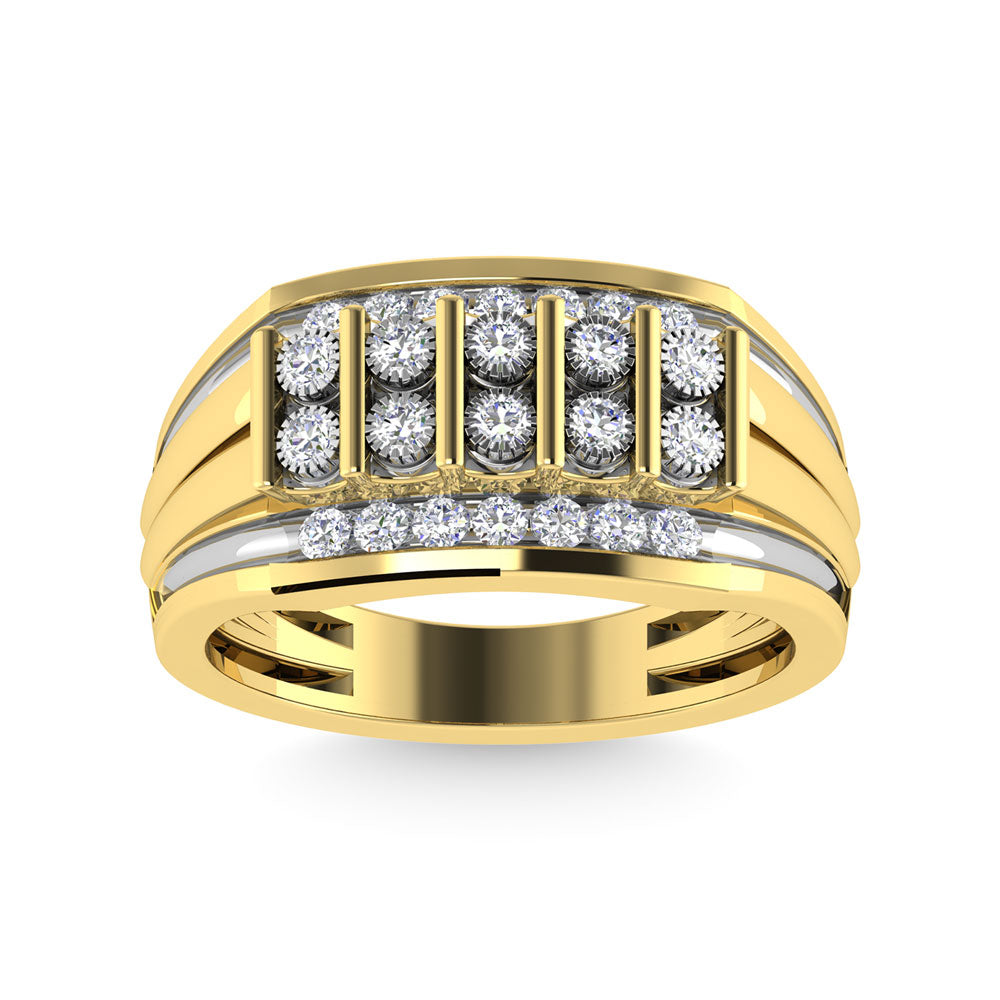 Diamond 1/2 Ct.Tw. Men?s Fashion Ring in 10K Yellow Gold