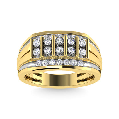 Diamond 1/2 Ct.Tw. Men?s Fashion Ring in 10K Yellow Gold