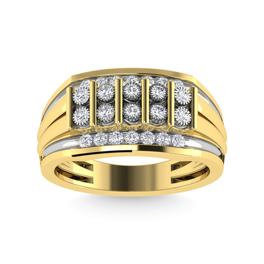 Diamond 1/2 Ct.Tw. Men?s Fashion Ring in 10K Yellow Gold