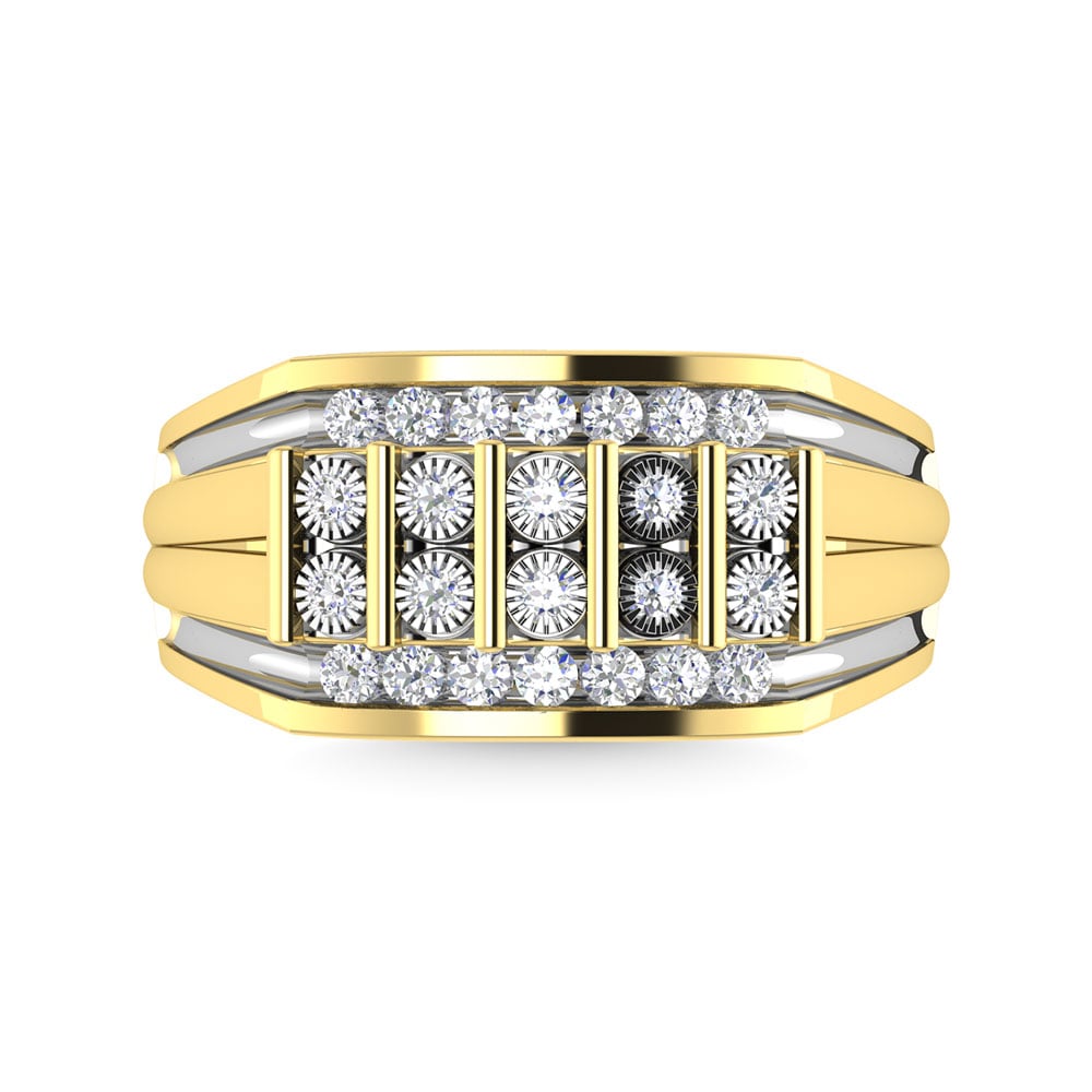 Diamond 1/2 Ct.Tw. Men?s Fashion Ring in 10K Yellow Gold