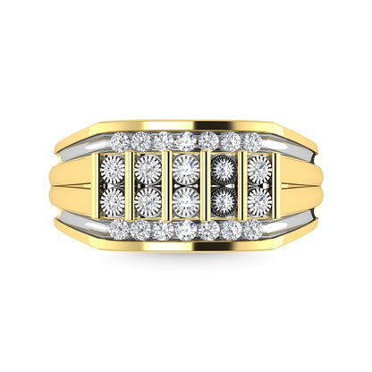 Diamond 1/2 Ct.Tw. Men?s Fashion Ring in 10K Yellow Gold