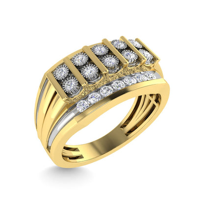 Diamond 1/2 Ct.Tw. Men?s Fashion Ring in 10K Yellow Gold